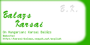 balazs karsai business card